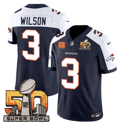 DEN Super Bowl 50 Patch Vapor Jersey - All Stitched