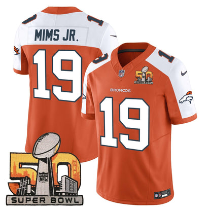 DEN Super Bowl 50 Patch Vapor Jersey - All Stitched