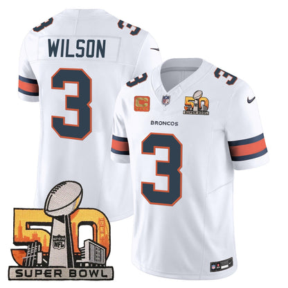 DEN Super Bowl 50 Patch Vapor Jersey - All Stitched