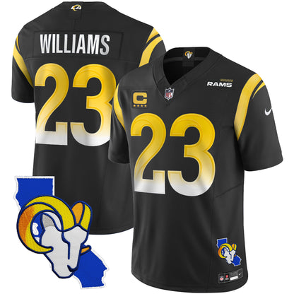 Men's Rams California Patch Vapor Limited Jersey - All Stitched