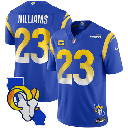 Men's Rams California Patch Vapor Limited Jersey - All Stitched