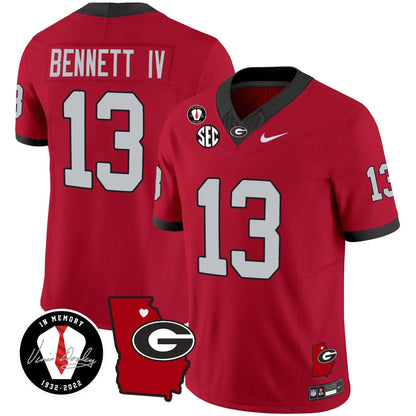 Georgia Bulldogs 2024 Vapor Jersey V4 - Georgia Map - All Stitched