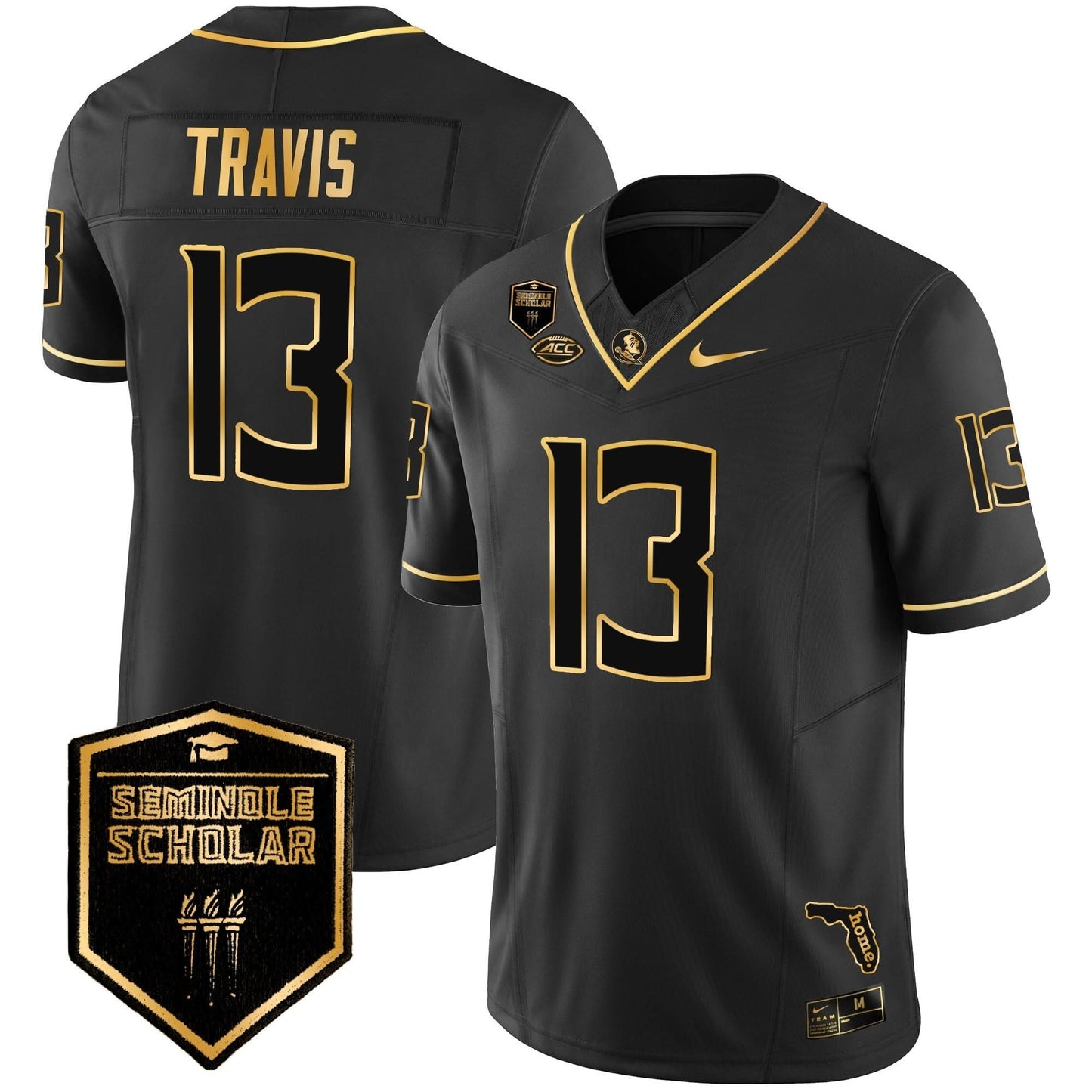 Florida State Seminoles Gold Vapor Jersey - All Stitched