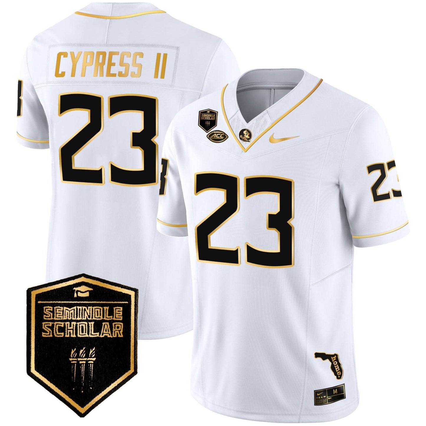 Florida State Seminoles Gold Vapor Jersey - All Stitched