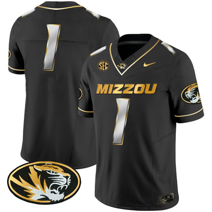 Missouri Tigers Gold Vapor Jersey - All Stitched
