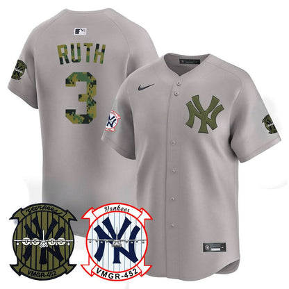 Men's New York Yankees Woodland USMC Alternate Vapor Premier Limited Jersey - All Stitched