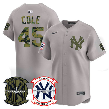 Men's New York Yankees Woodland USMC Alternate Vapor Premier Limited Jersey - All Stitched