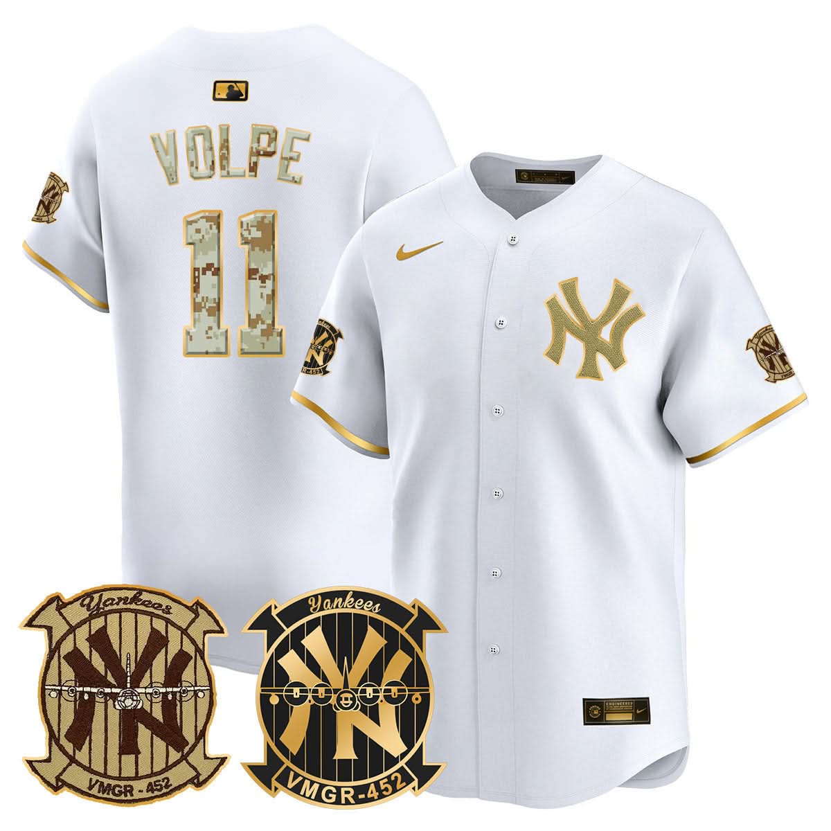 Men's New York Yankees Desert USMC Alternate Vapor Premier Limited Jersey - All Stitched