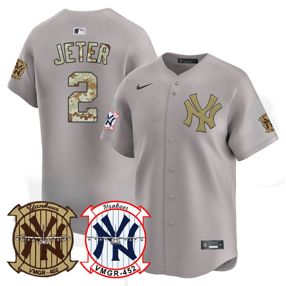 Men's New York Yankees Desert USMC Alternate Vapor Premier Limited Jersey - All Stitched