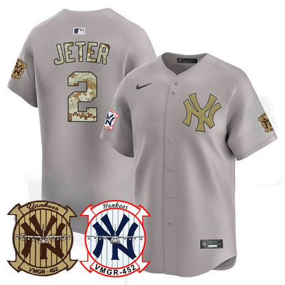 Men's New York Yankees Desert USMC Alternate Vapor Premier Limited Jersey - All Stitched
