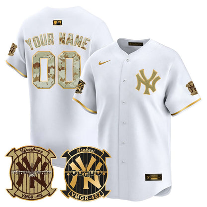 New York Yankees Desert USMC Alternate Vapor Premier Limited Custom Jersey - All Stitched