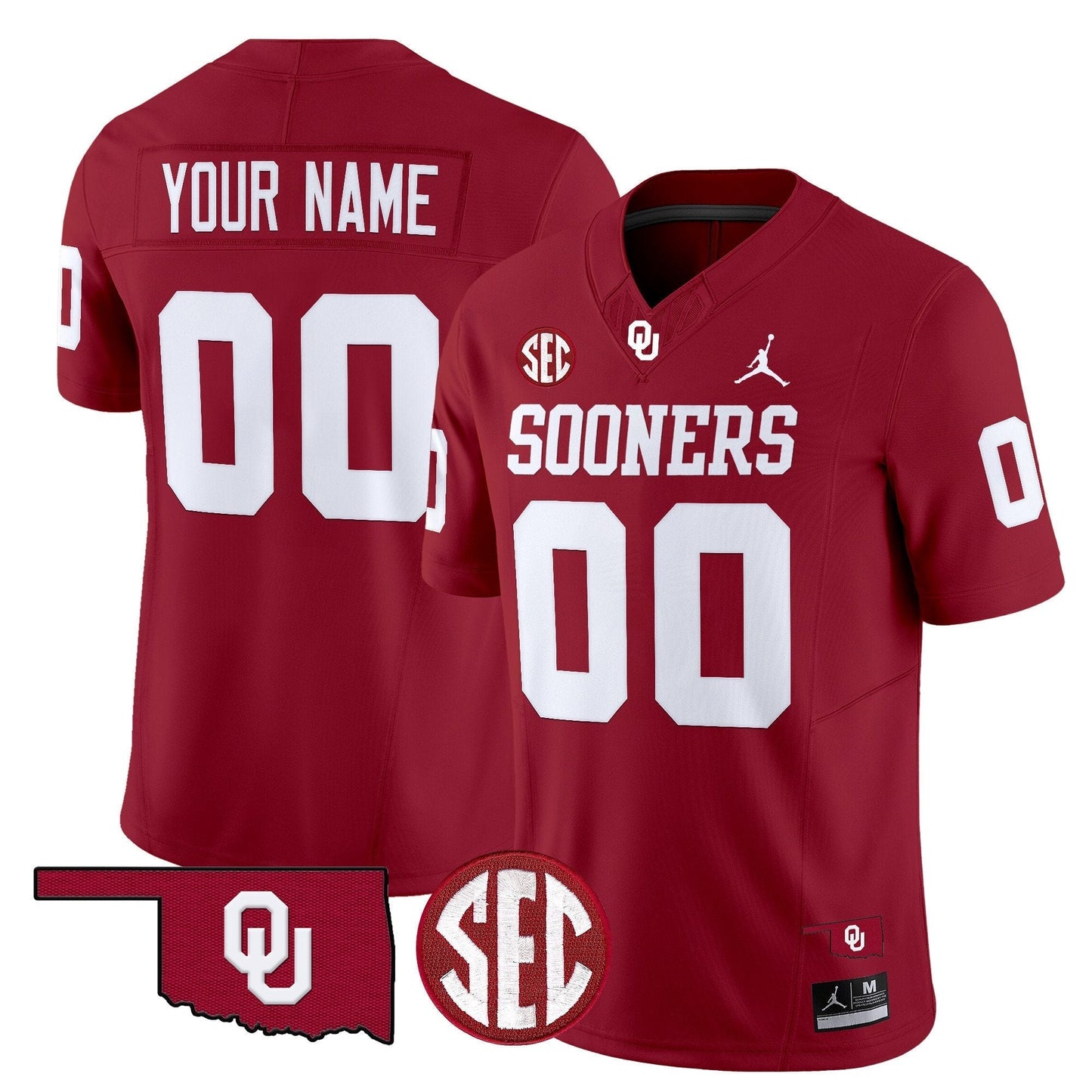 Oklahoma Sooners 2025 Vapor Limited Custom Jersey - All Stitched