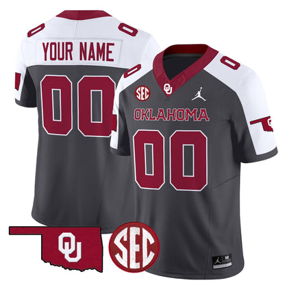 Oklahoma Sooners 2025 Vapor Limited Custom Jersey - All Stitched