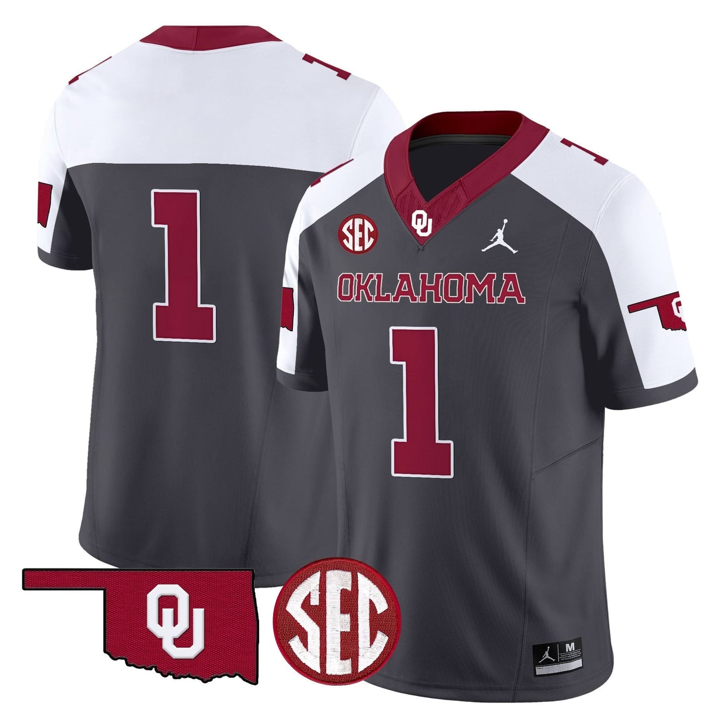 Oklahoma Sooners 2024 Vapor Limited Jersey - SEC Patch - All Stitched