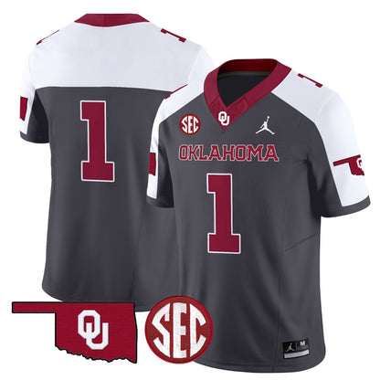 Oklahoma Sooners 2024 Vapor Limited Jersey - SEC Patch - All Stitched