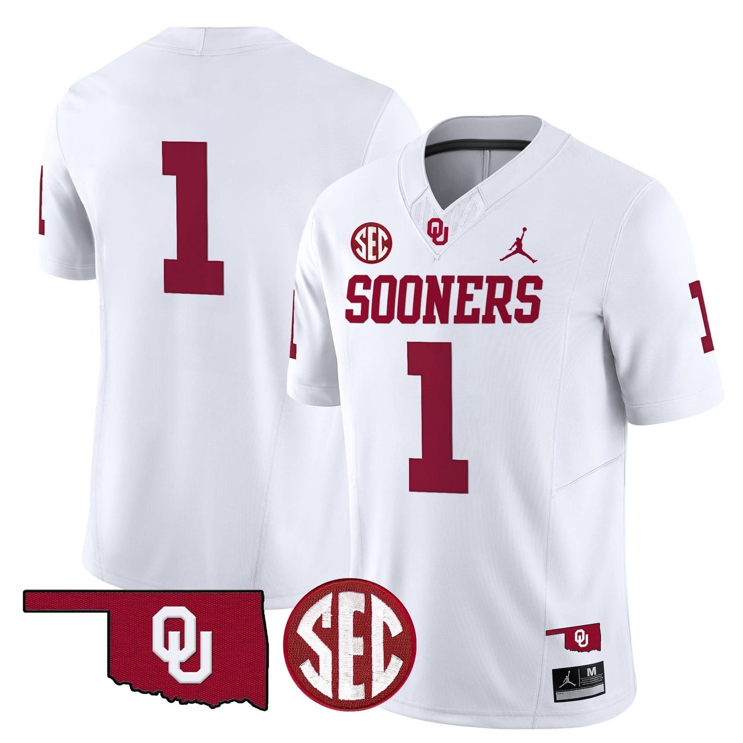 Oklahoma Sooners 2024 Vapor Limited Jersey - SEC Patch - All Stitched