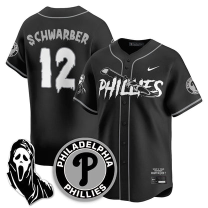 Men's Philadelphia Phillies "Scream Ghostface" Jersey - Stitched