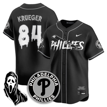 Men's Philadelphia Phillies "Scream Ghostface" Jersey - Stitched