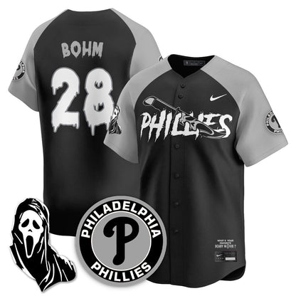 Men's Philadelphia Phillies "Scream Ghostface" Jersey - Stitched