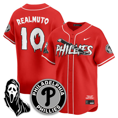 Men's Philadelphia Phillies "Scream Ghostface" Jersey - Stitched