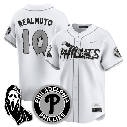 Men's Philadelphia Phillies "Scream Ghostface" Jersey - Stitched