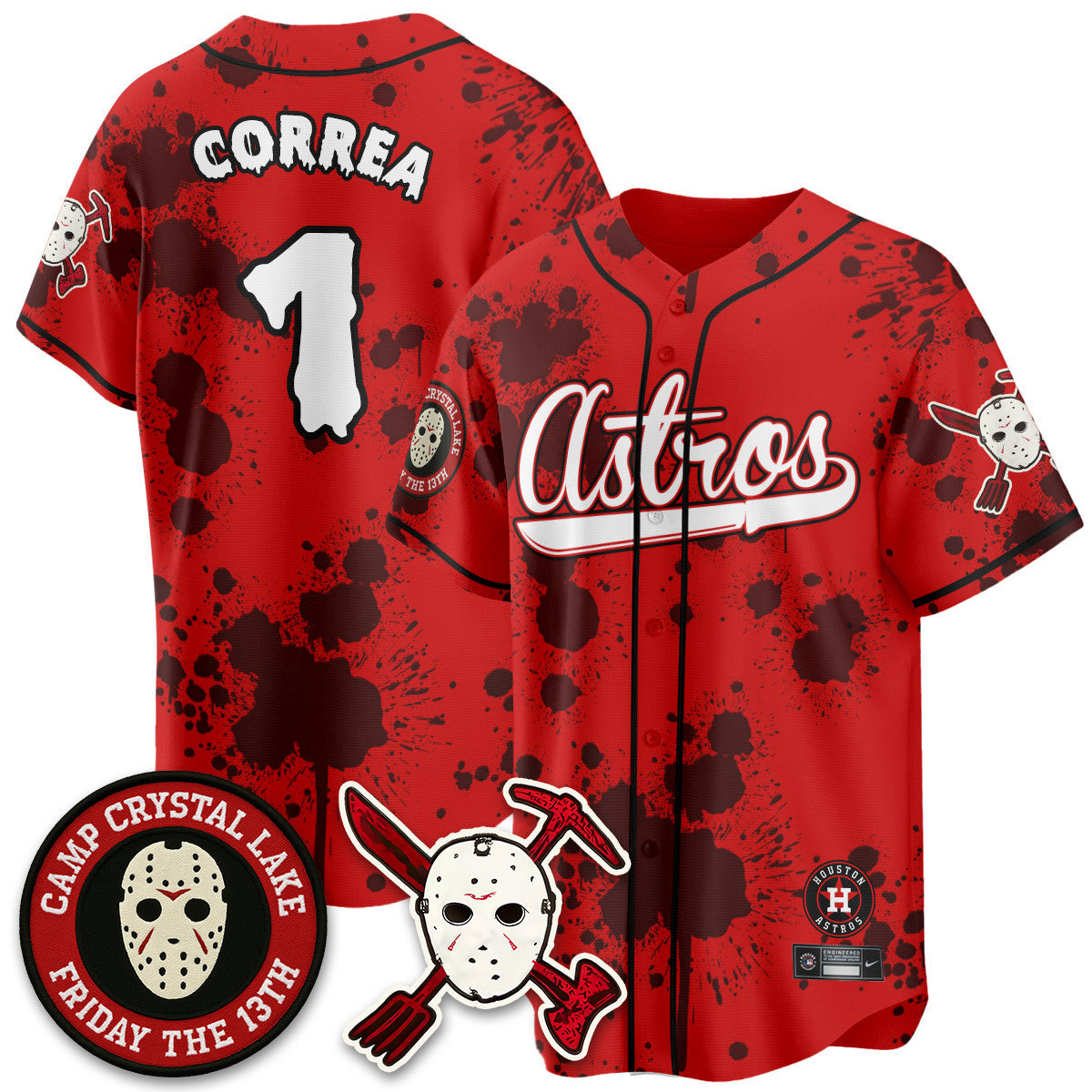 HOU "Friday the 13th" Jersey - All Stitched