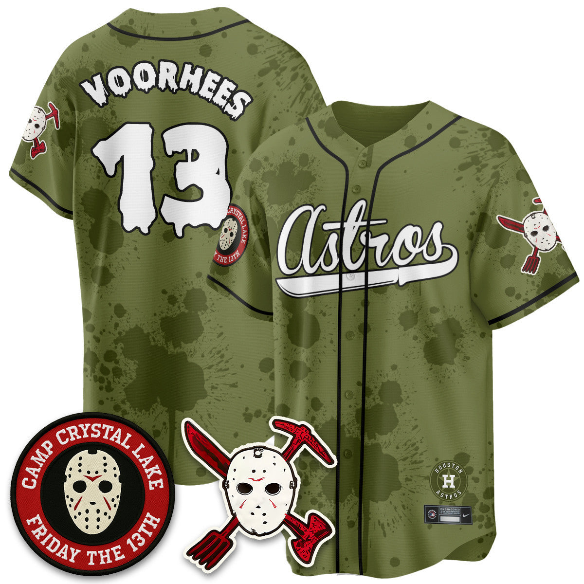 Custom Houston Astros "Friday the 13th" Jersey - All Stitched