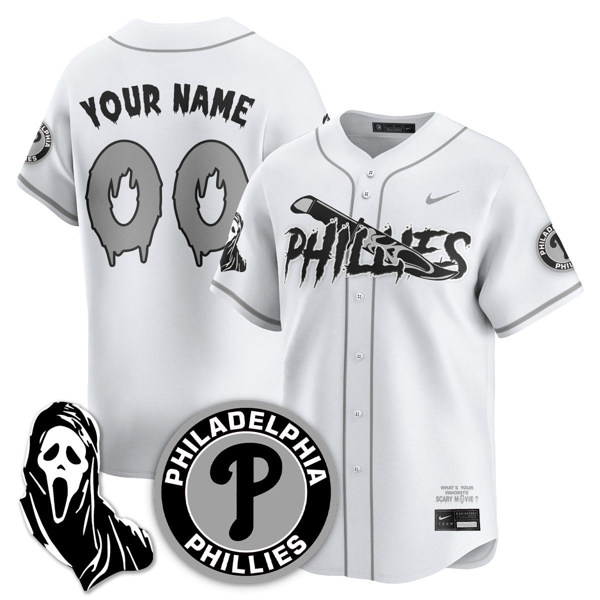 Custom PHI "Scream Ghostface" Jersey - Stitched