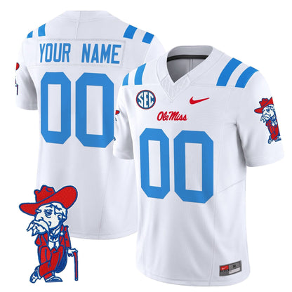 Ole Miss Rebels 2025 Vapor Limited Custom Jersey V2 - All Stitched