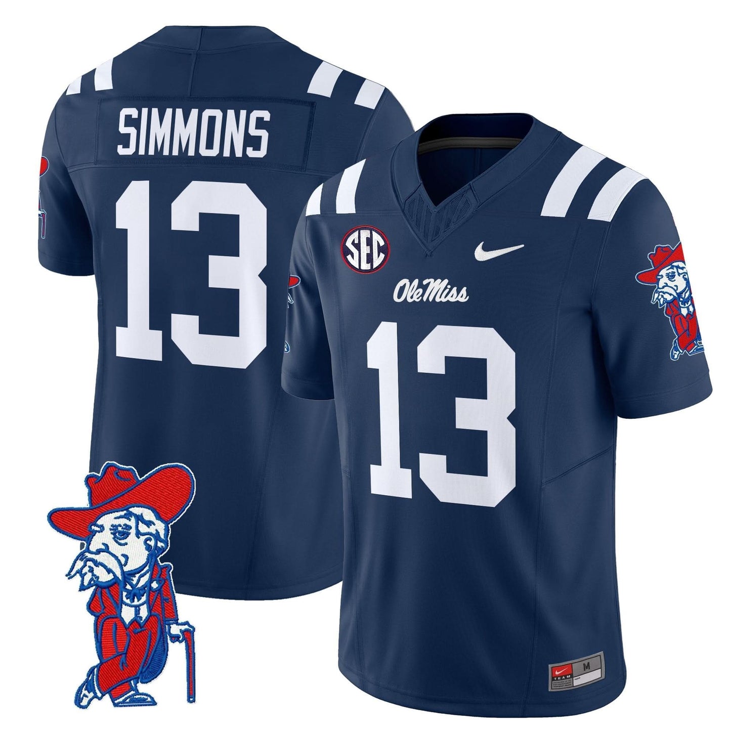Men's Ole Miss Rebels 2025 Vapor Limited Jersey V2 - All Stitched