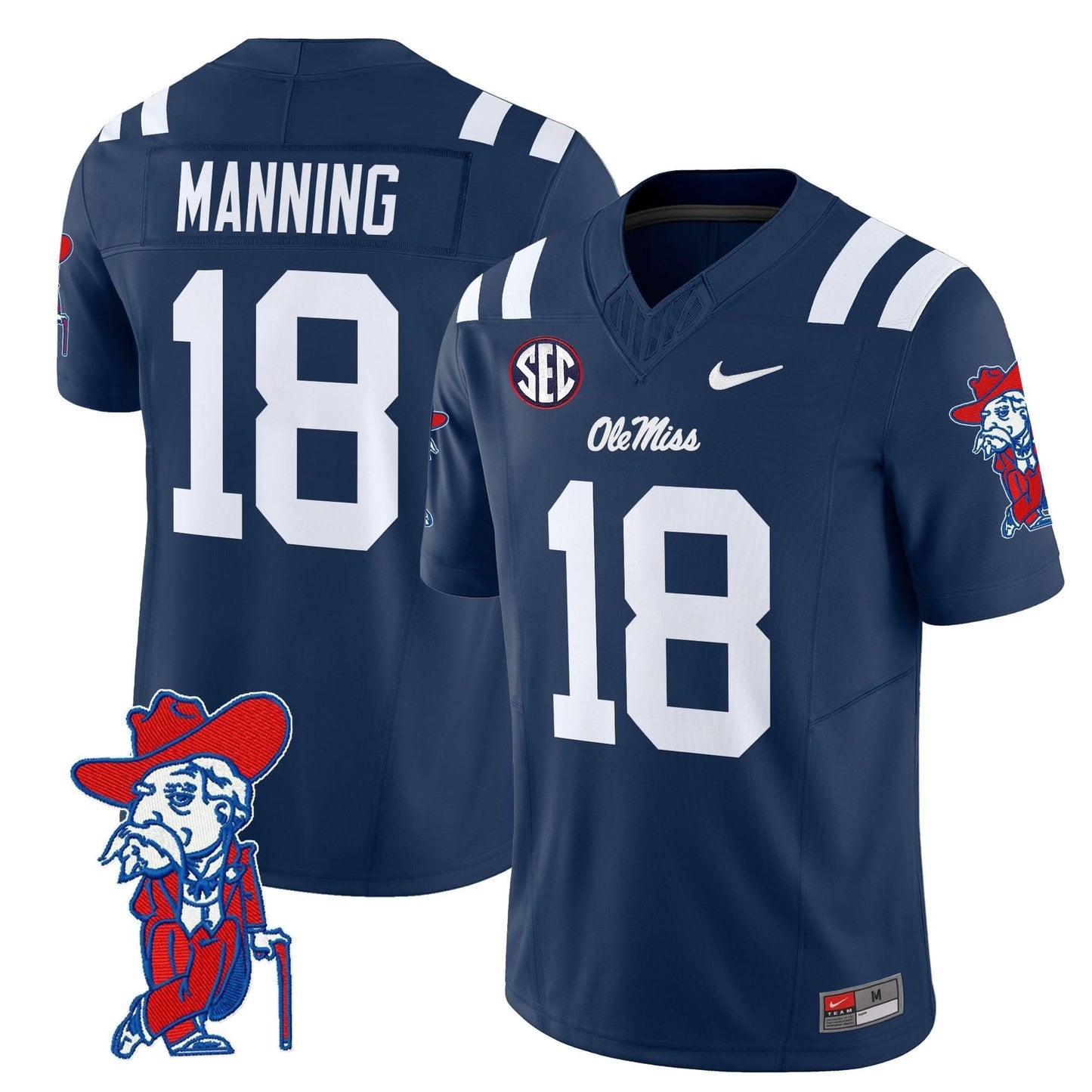Men's Ole Miss Rebels 2025 Vapor Limited Jersey V2 - All Stitched