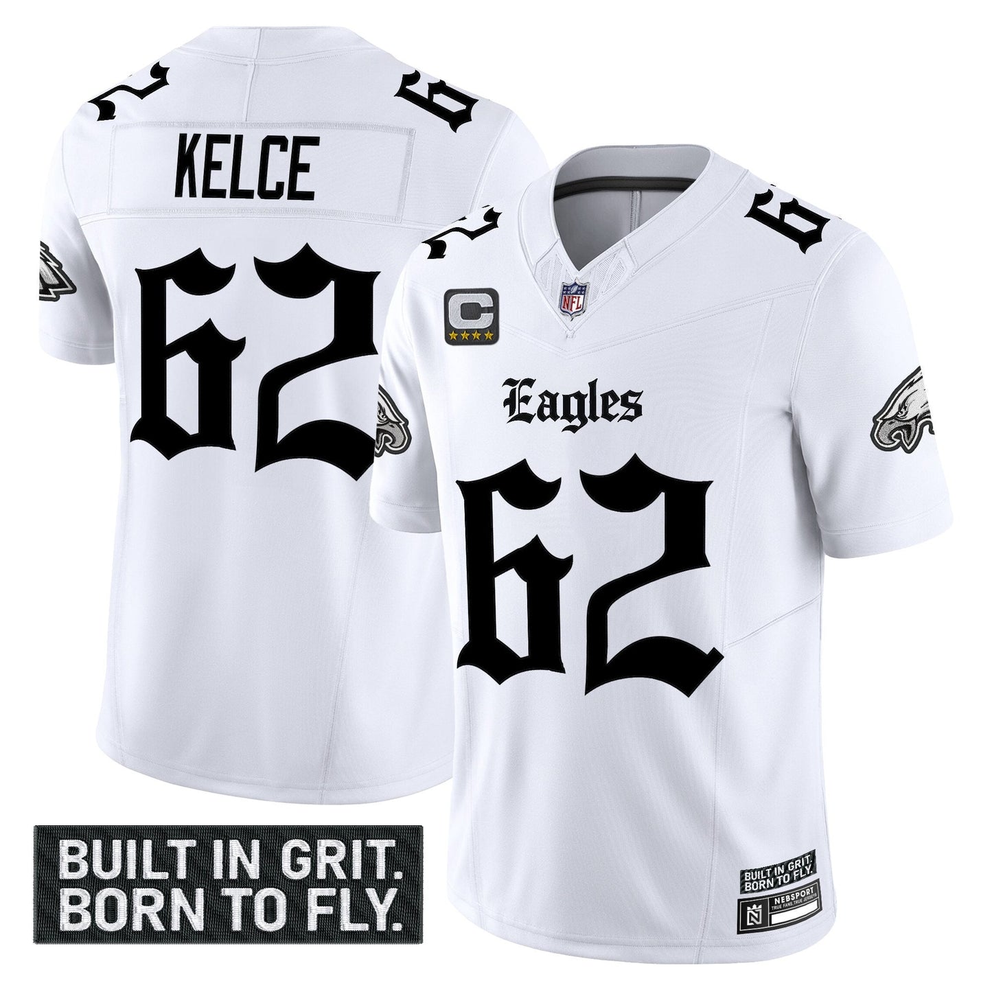 Men's Philadelphia Eagles 'Gothic Philly Edition' Vapor Limited Jersey V2 - All Stitched