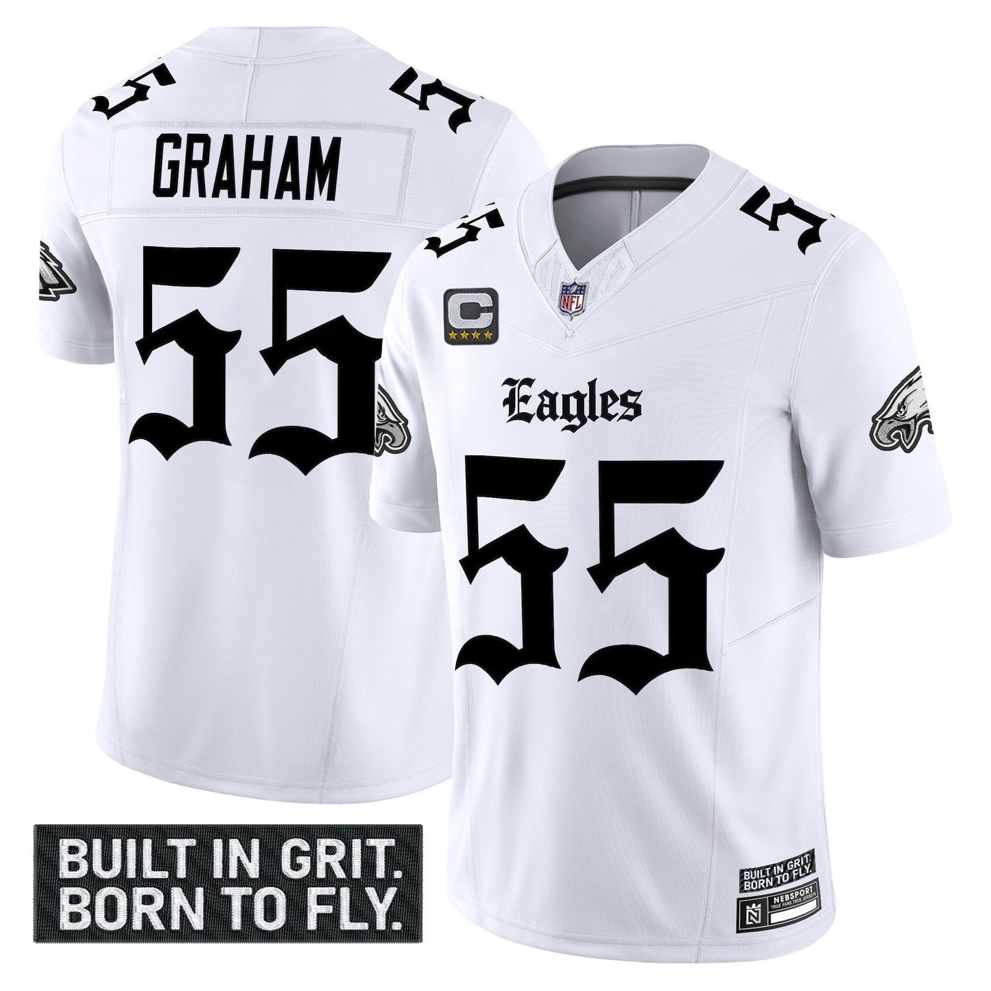 Men's Philadelphia Eagles 'Gothic Philly Edition' Vapor Limited Jersey V2 - All Stitched