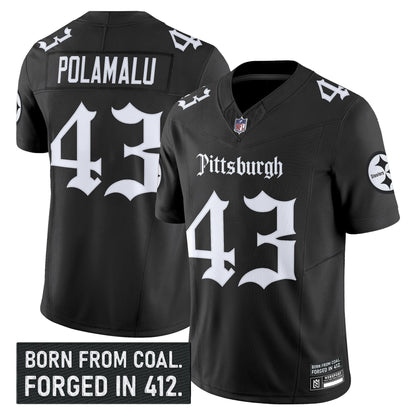 Men's Pittsburgh Steelers 'Gothic Steel City Edition' Vapor Limited Jersey - All Stitched