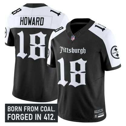 Men's Pittsburgh Steelers 'Gothic Steel City Edition' Vapor Limited Jersey - All Stitched