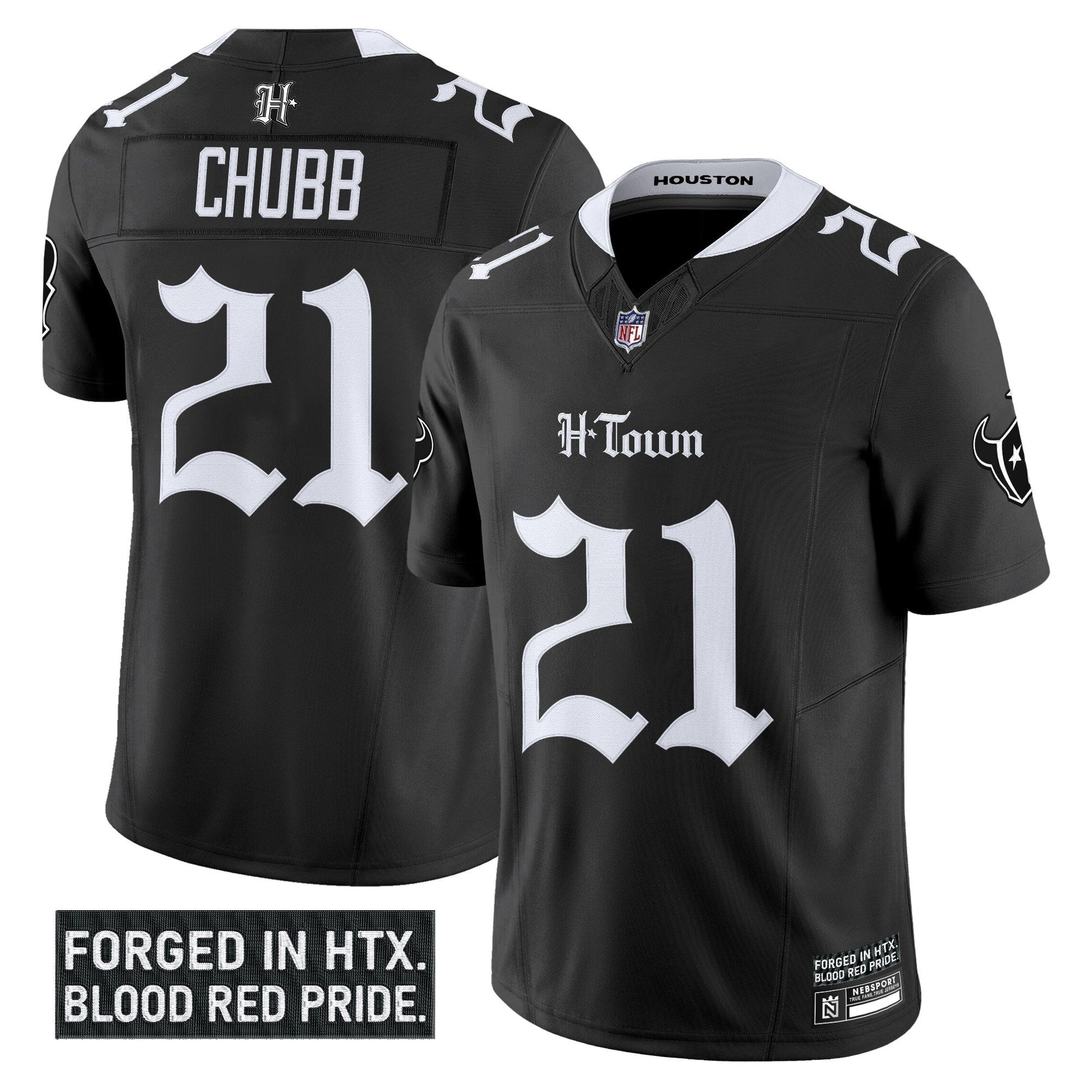 Men's Houston Texans 'Gothic Lone Star Shadows Edition' Vapor Limited Jersey - All Stitched