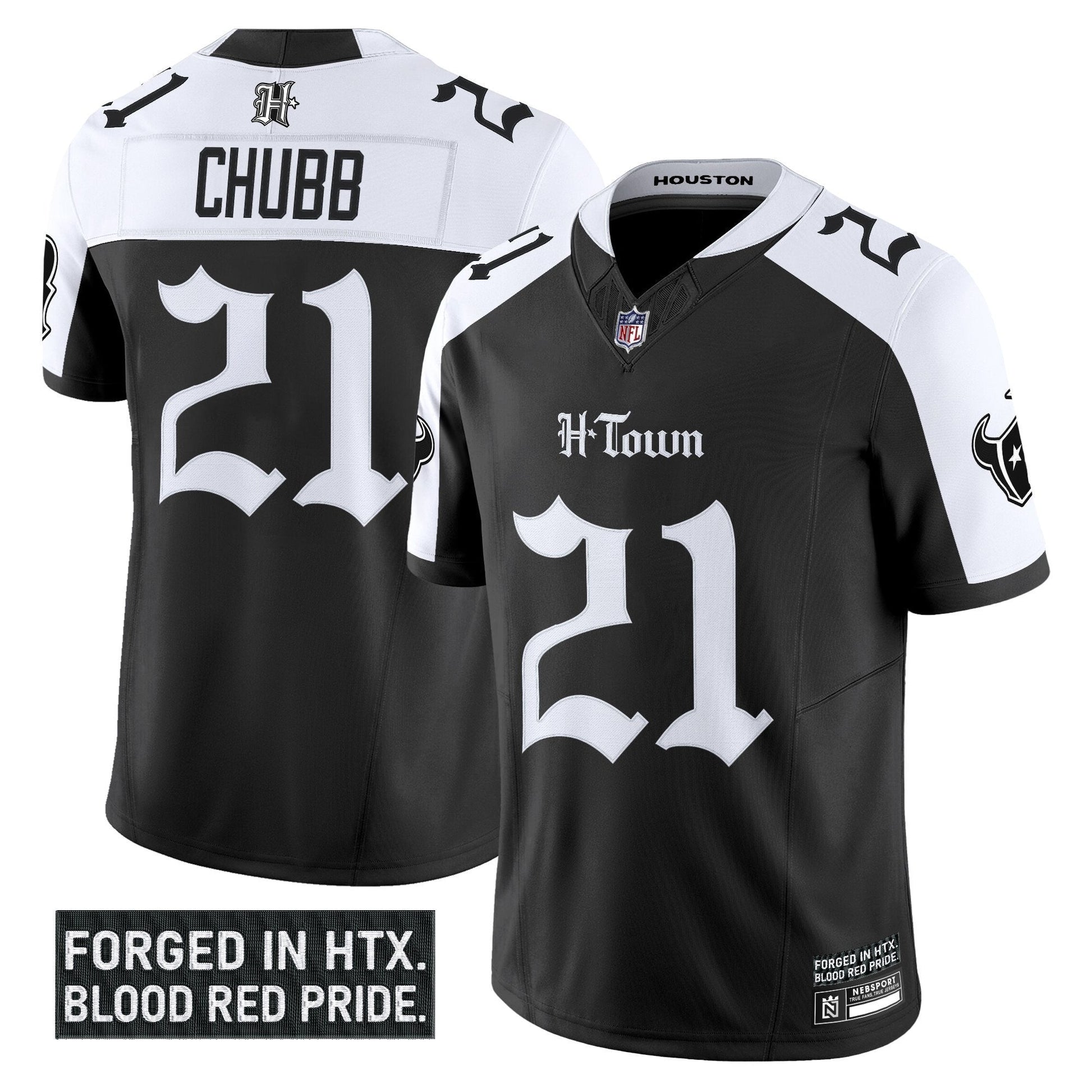Men's Houston Texans 'Gothic Lone Star Shadows Edition' Vapor Limited Jersey - All Stitched