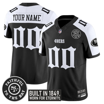 San Francisco 49ers 'Fog City Gothic Edition' Vapor Limited Custom Jersey - All Stitched