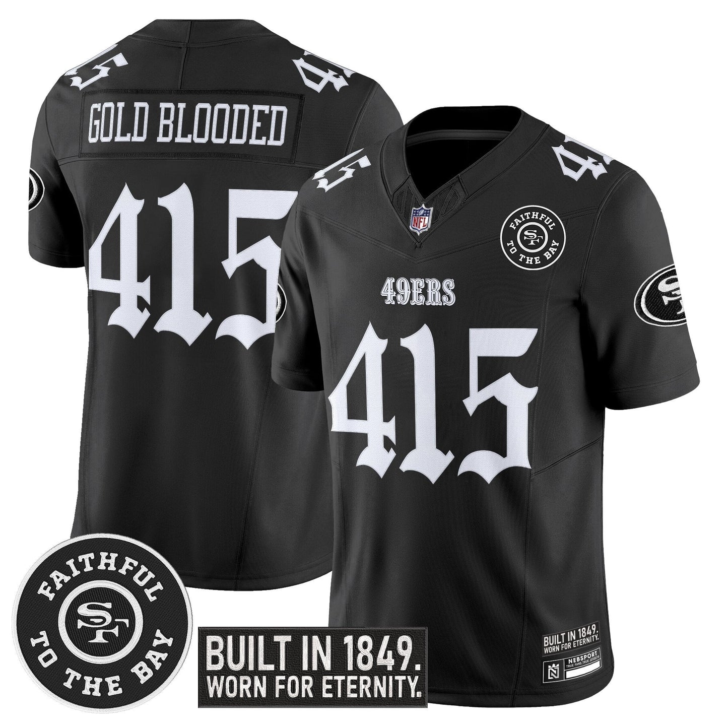 Men's San Francisco 49ers 'Fog City Gothic Edition' Vapor Limited Jersey - All Stitched