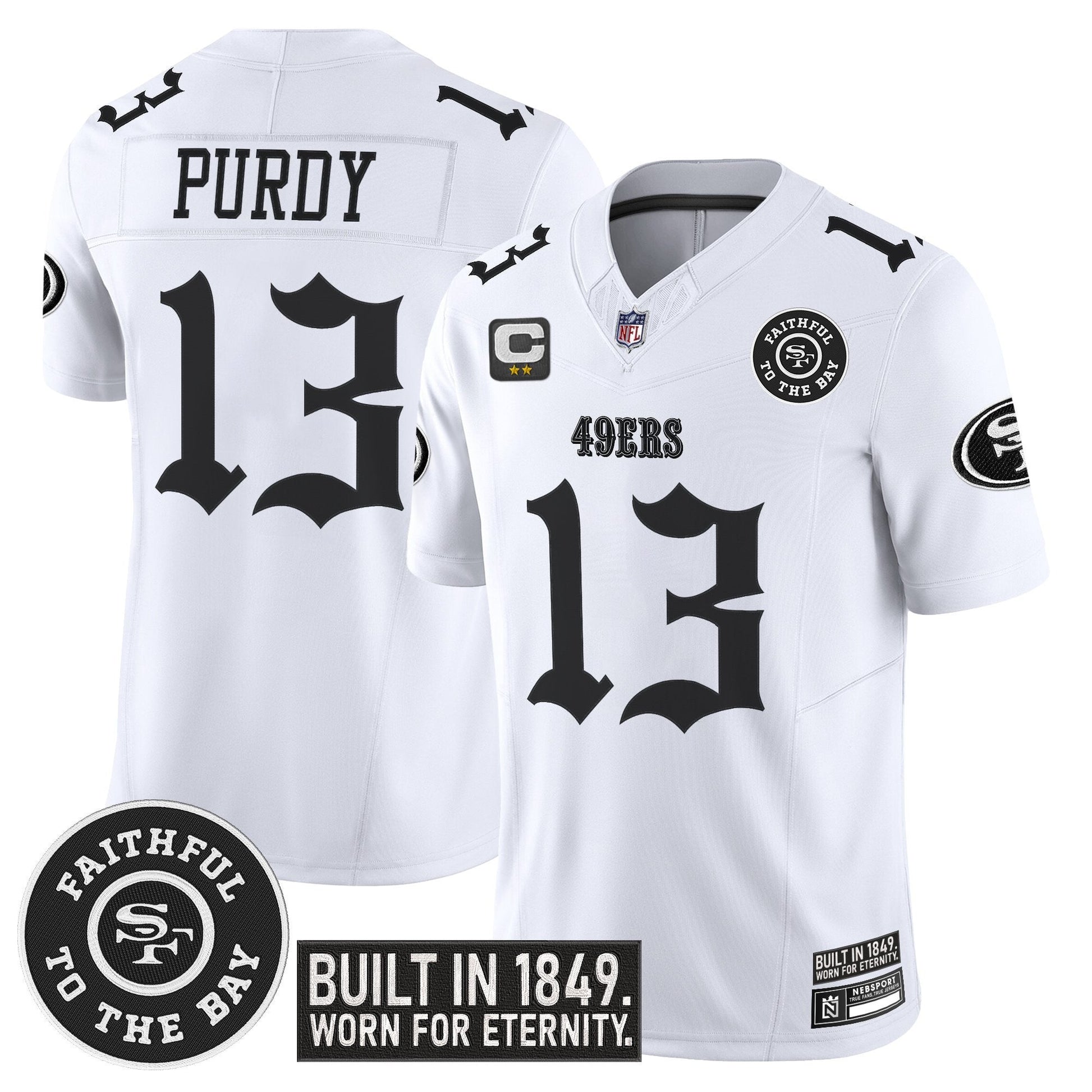 Men's San Francisco 49ers 'Fog City Gothic Edition' Vapor Limited Jersey - All Stitched