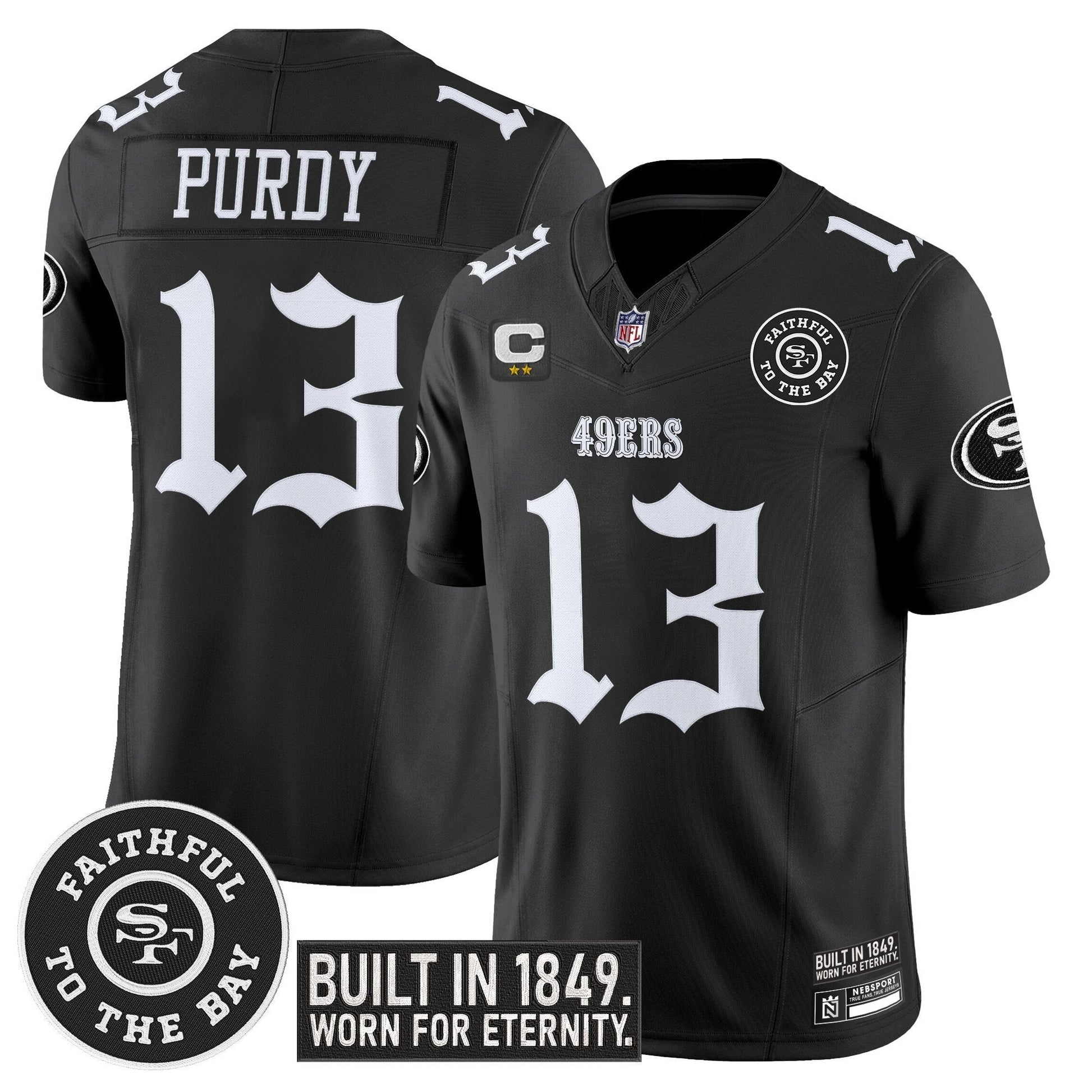 Men's San Francisco 49ers 'Fog City Gothic Edition' Vapor Limited Jersey - All Stitched