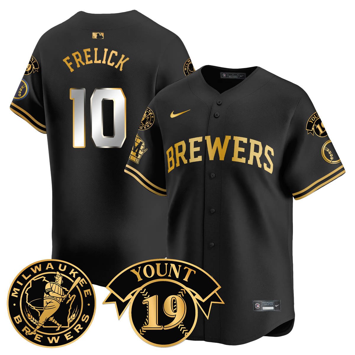 Men's Milwaukee Brewers 2025 Limited Jersey - Robin Yount Patch - All Stitched