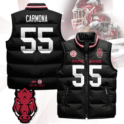 Arkansas Razorbacks Unisex Puffer Vest
