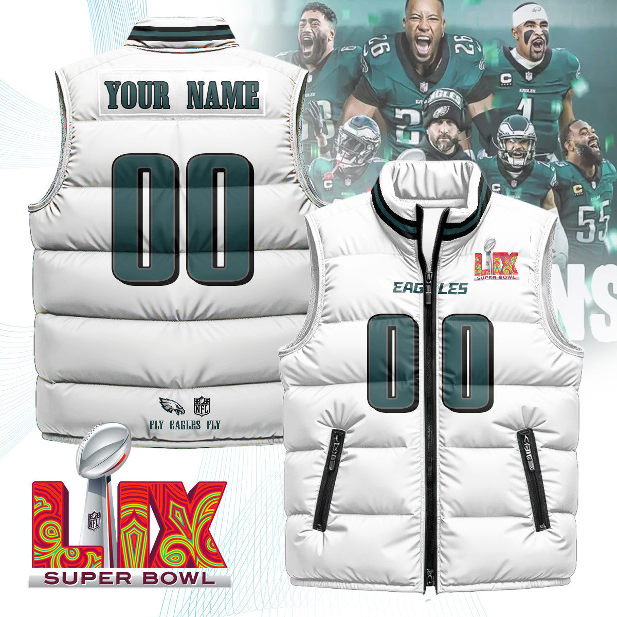 Philadelphia Eagles Unisex Puffer Vest