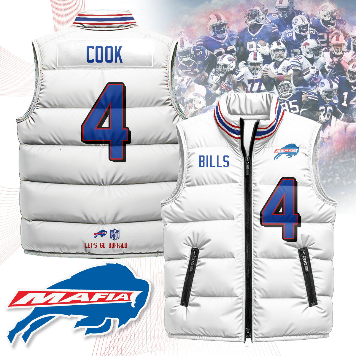Buffalo Bills Unisex Puffer Vest