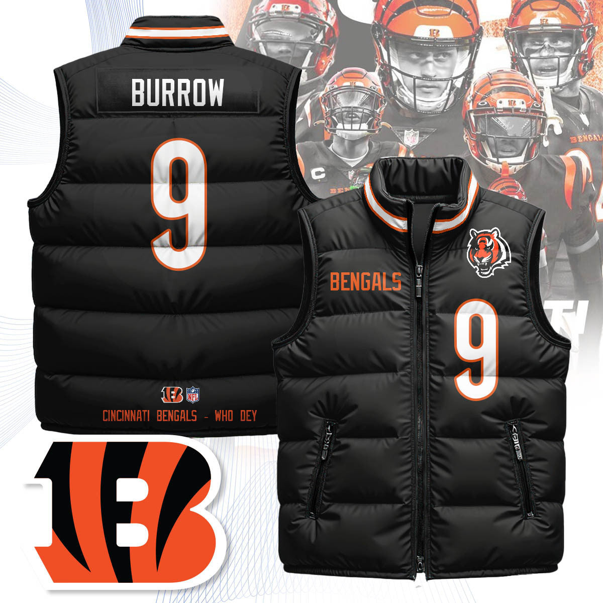 Cincinnati Bengals Unisex Puffer Vest
