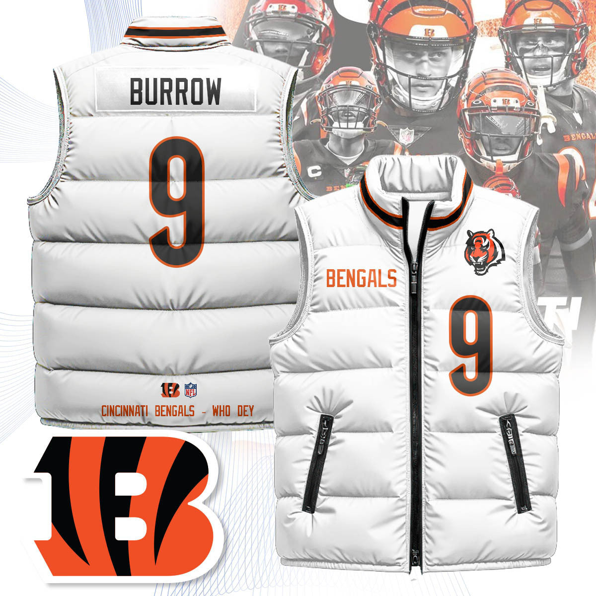 Cincinnati Bengals Unisex Puffer Vest