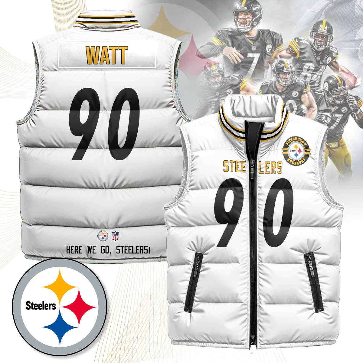 Pittsburgh Steelers Unisex Puffer Vest