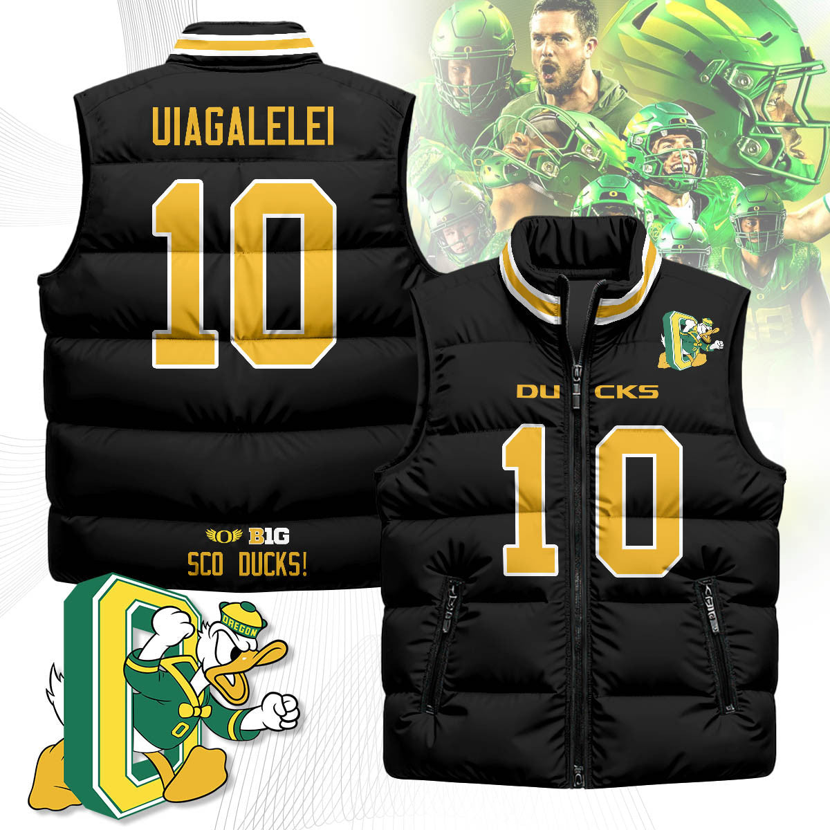 Oregon Ducks Unisex Puffer Vest
