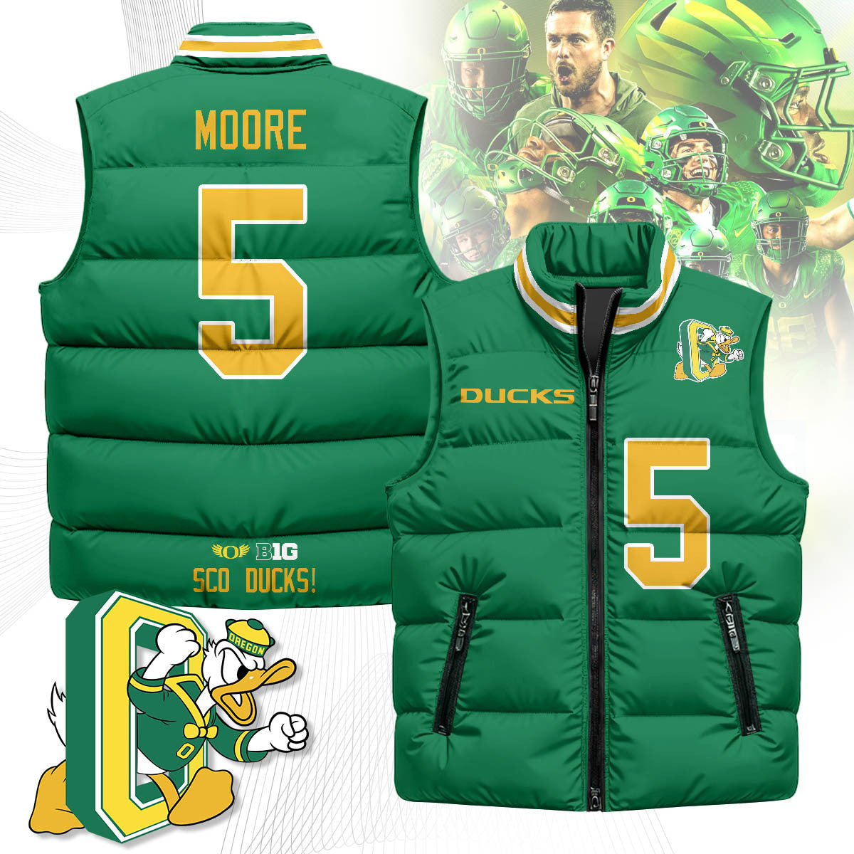 Oregon Ducks Unisex Puffer Vest